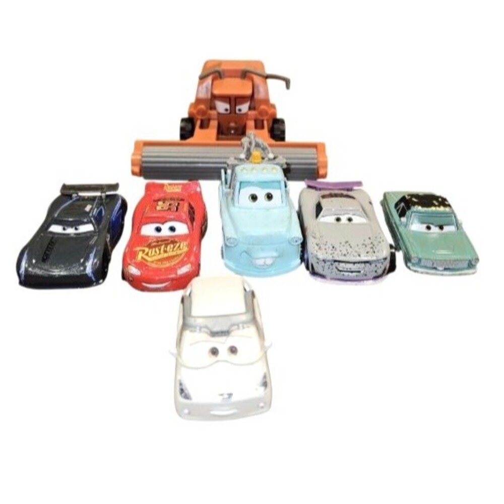 Disney Pixar Cars Lot 7 Frank Mater Lightning McQueen Die Cast Vehicles